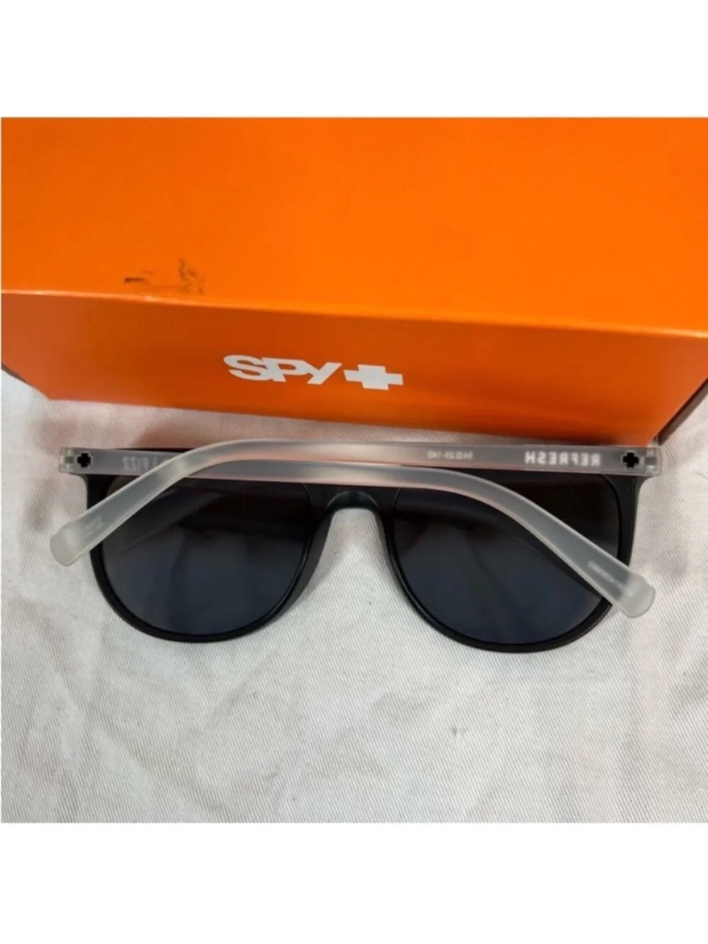 Spy Fizz sunglasses Matte Black Crystal Gray with light blue Spectra new